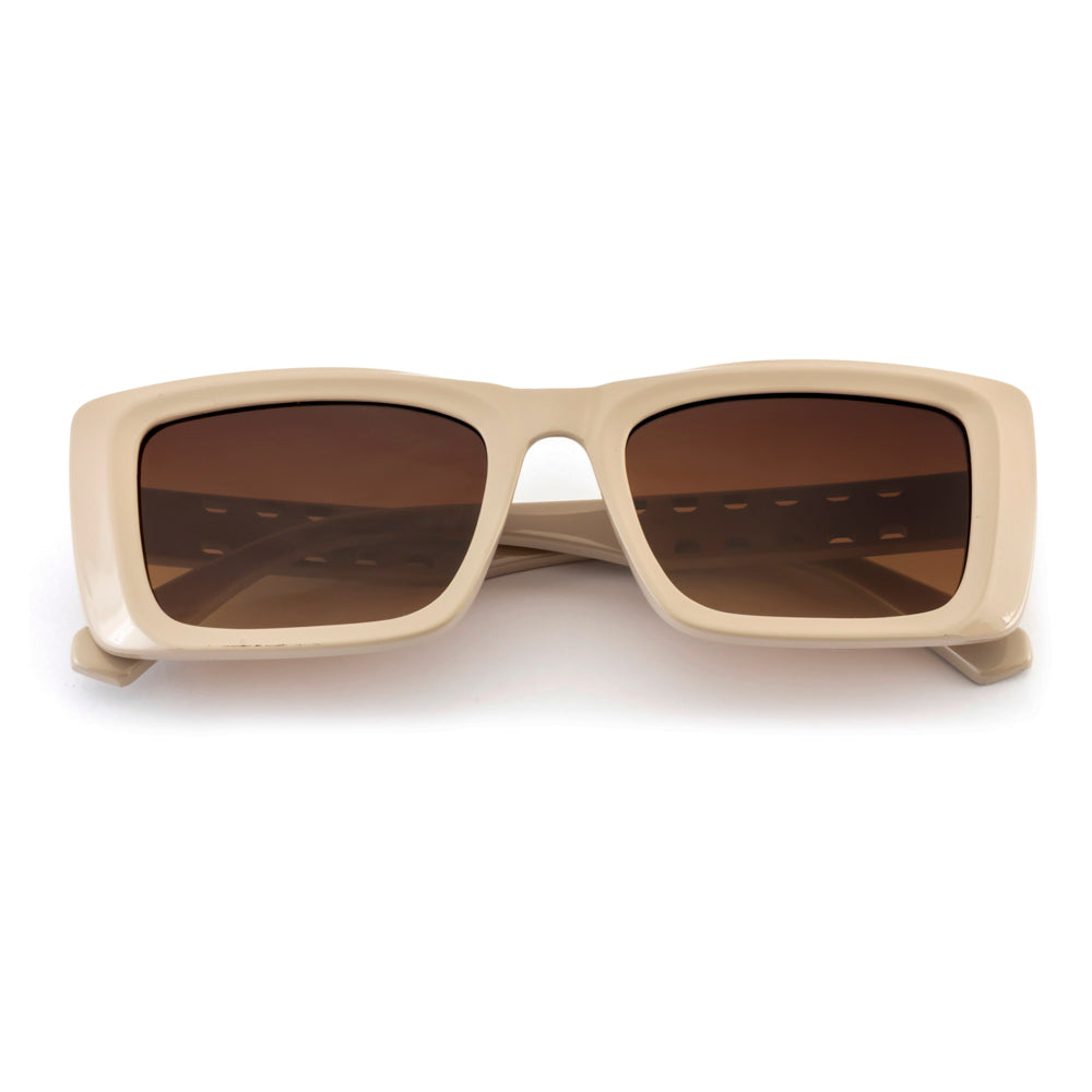 Vintage Style Sunglasses| Thick Ivory Frame| Brown Tint