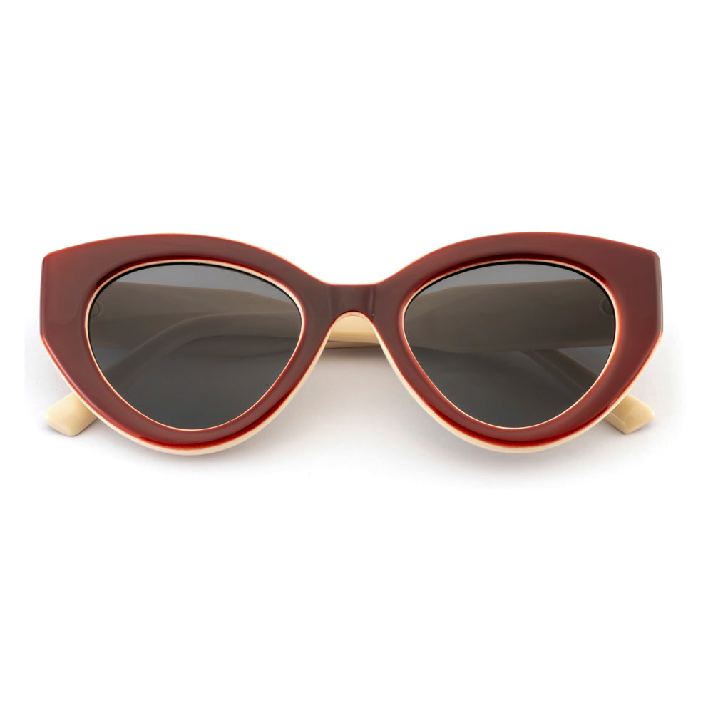 Vintage Dual-Tone Cat Eye Fashion Sunglasses for Women