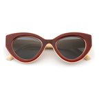 Vintage Dual-Tone Cat Eye Fashion Sunglasses for Women