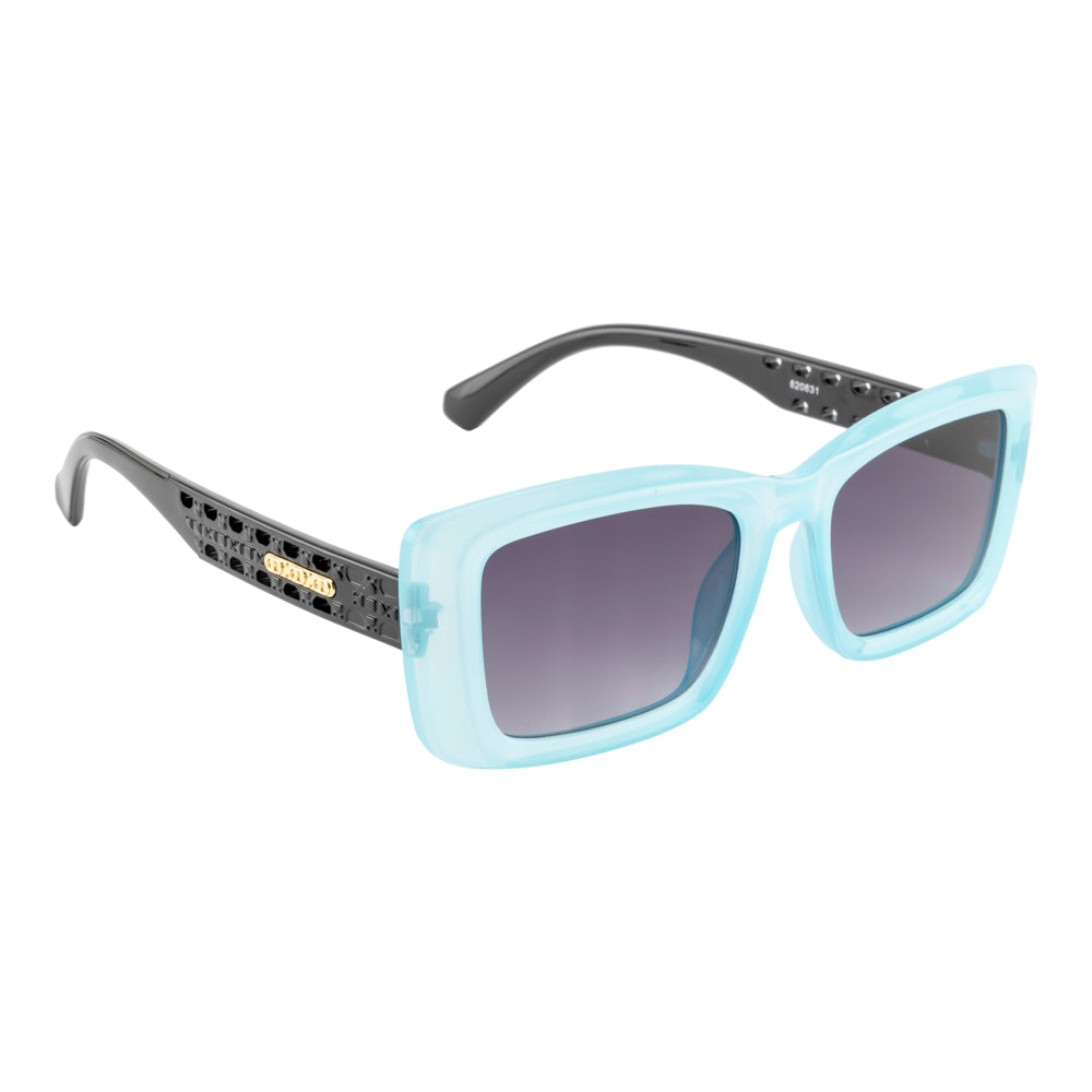 Translucent Blue Frame with Metal Chain Temples