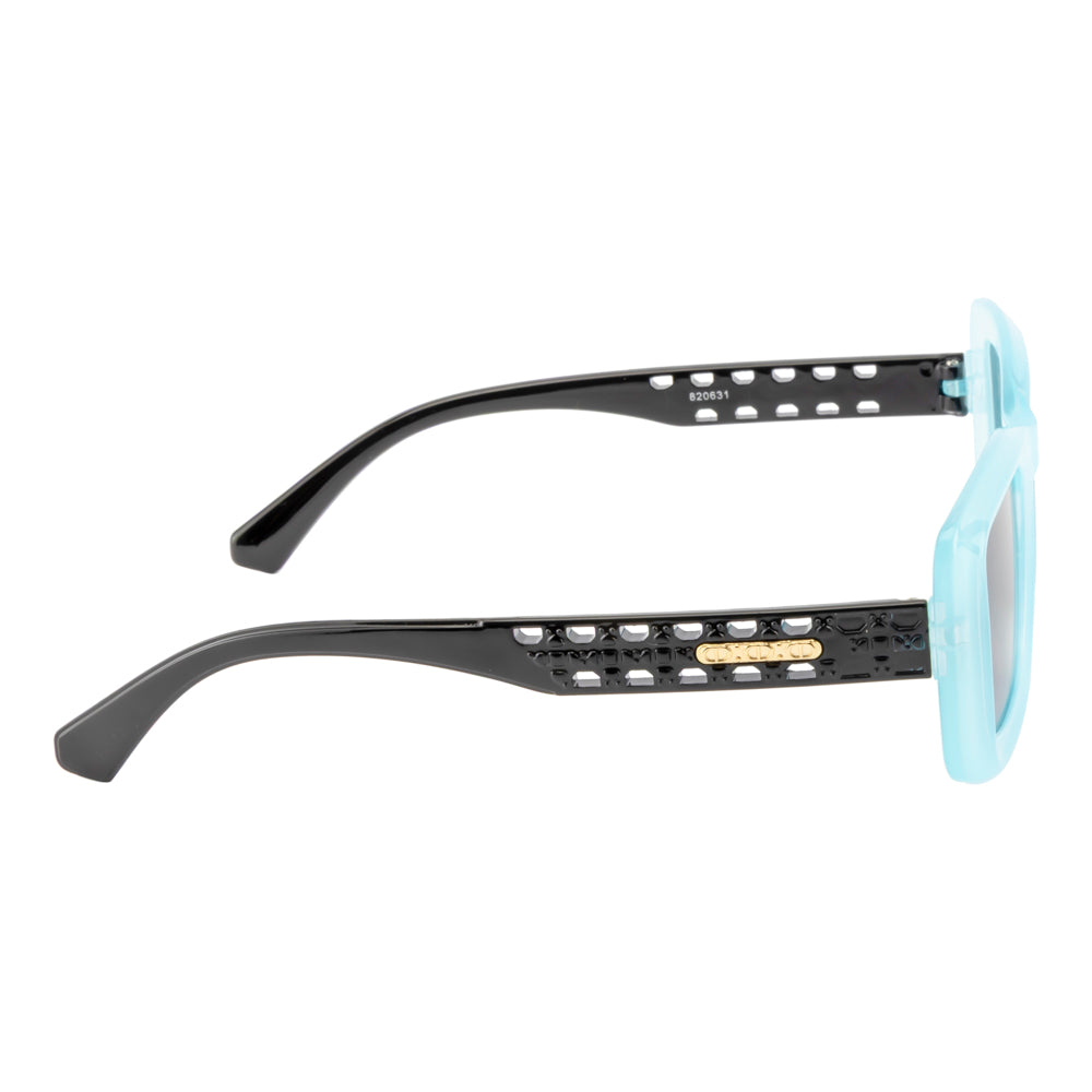 Translucent Blue Frame with Metal Chain Temples