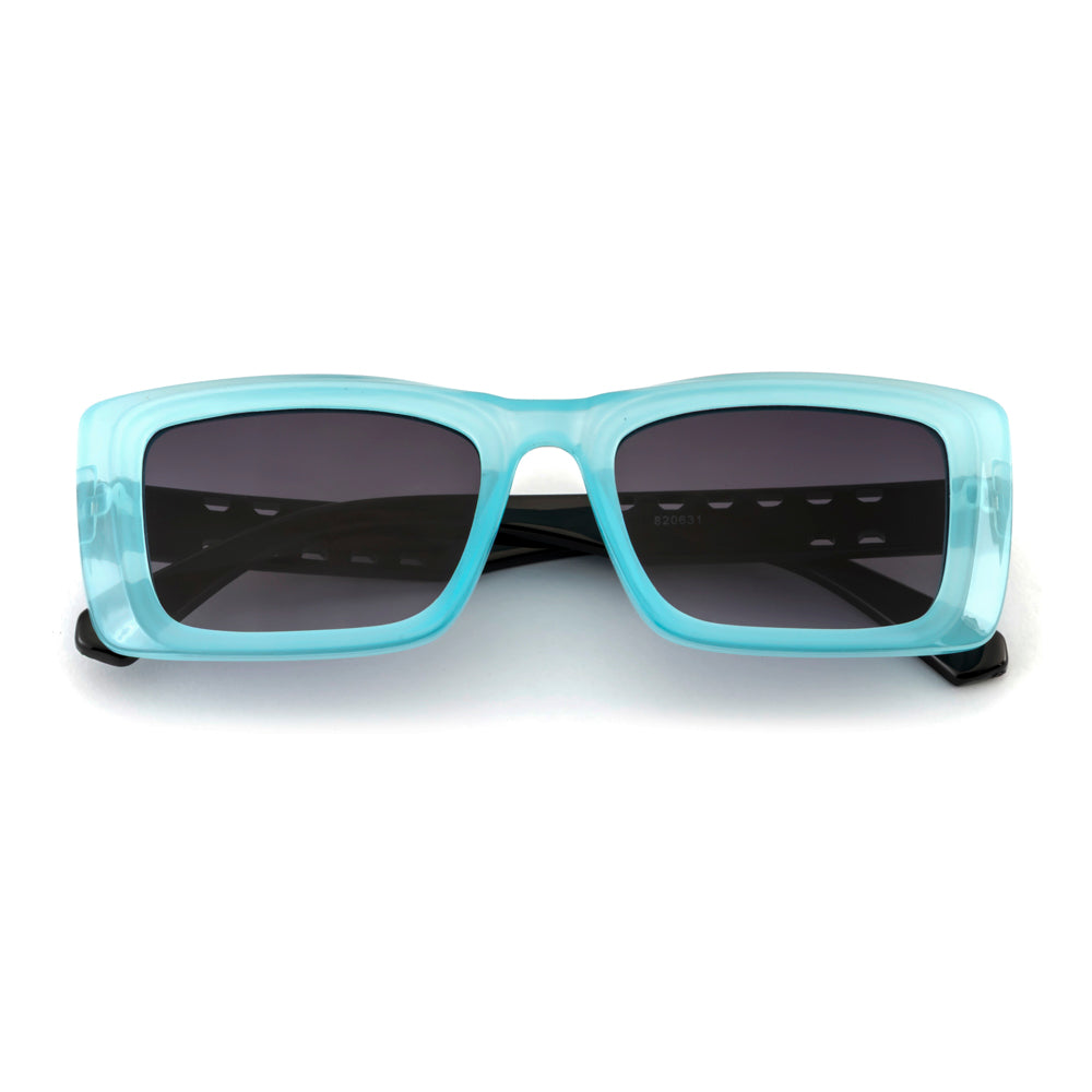 Translucent Blue Frame with Metal Chain Temples
