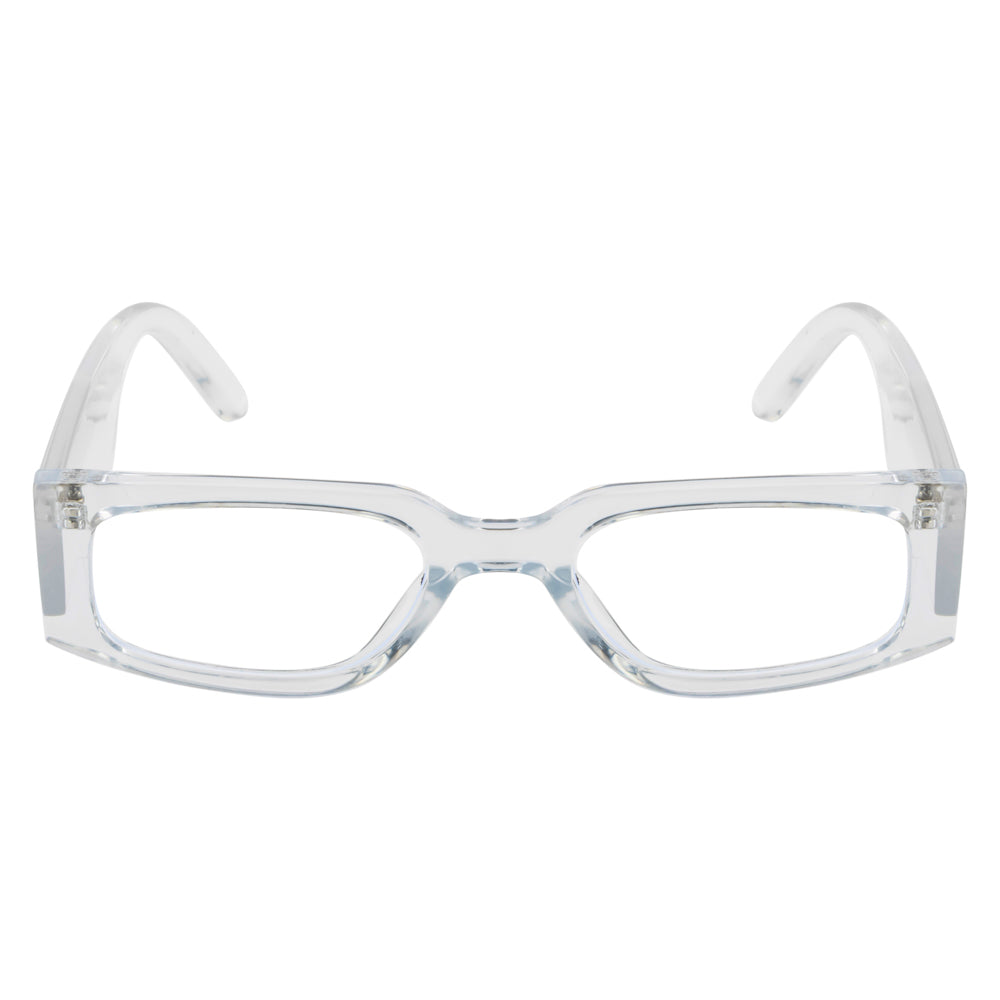 CrystalEdge Transparent Rectangular Eyeglasses Frame for Men & Women