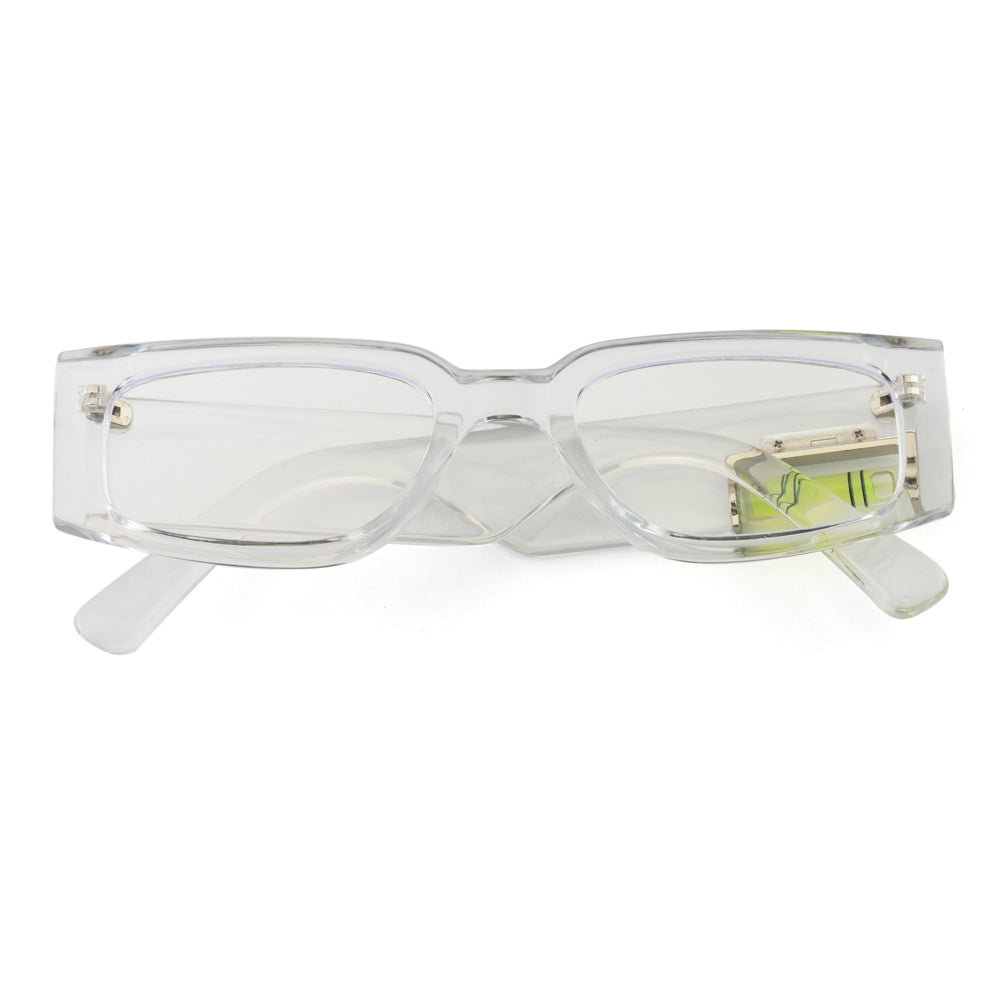 CrystalEdge Transparent Rectangular Eyeglasses Frame for Men & Women