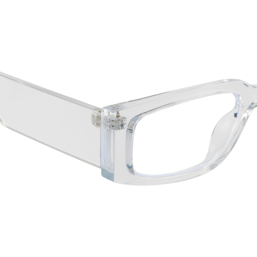 CrystalEdge Transparent Rectangular Eyeglasses Frame for Men & Women
