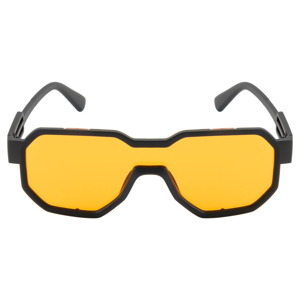 Modern Tactical Style Wraparound Sunglasses| Orange color lens