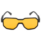 Modern Tactical Style Wraparound Sunglasses| Orange color lens