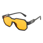Modern Tactical Style Wraparound Sunglasses| Orange color lens