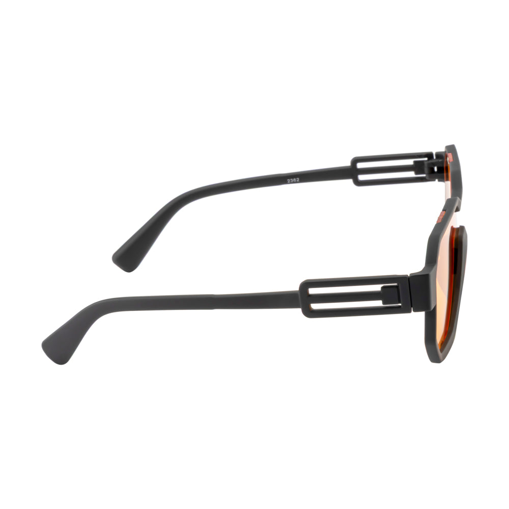 Modern Tactical Style Wraparound Sunglasses| Orange color lens