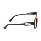 Modern Tactical Style Wraparound Sunglasses| Orange color lens