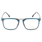 Modern Blue & Silver Square Eyewear for a Bold Look