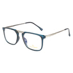 Modern Blue & Silver Square Eyewear for a Bold Look