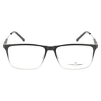 Dual Tone Chic: Half Black & Transparent Matte Designer Eyewear