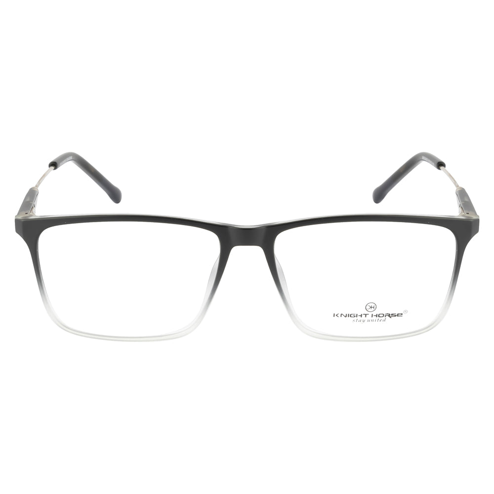 Dual Tone Chic: Half Black & Transparent Matte Designer Eyewear