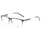Dual Tone Chic: Half Black & Transparent Matte Designer Eyewear