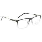 Dual Tone Chic: Half Black & Transparent Matte Designer Eyewear