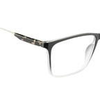 Dual Tone Chic: Half Black & Transparent Matte Designer Eyewear