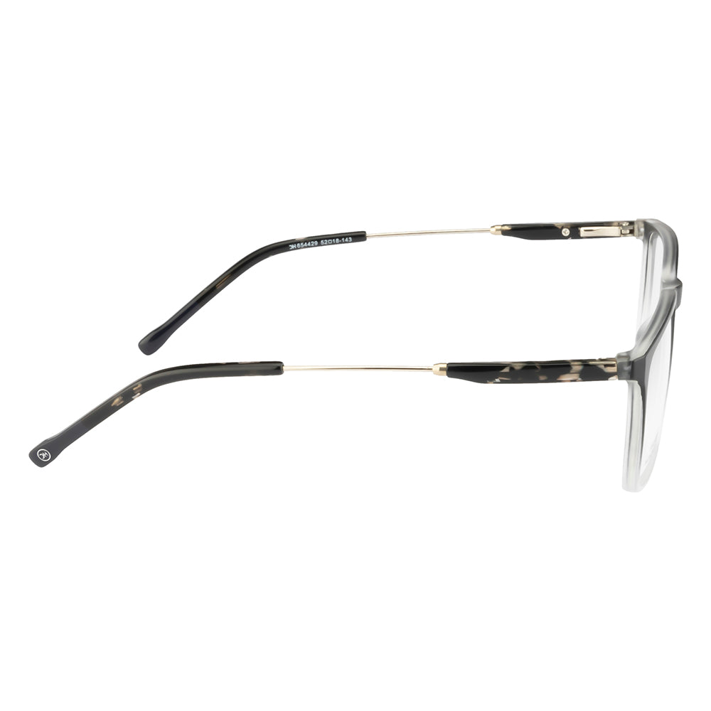 Dual Tone Chic: Half Black & Transparent Matte Designer Eyewear