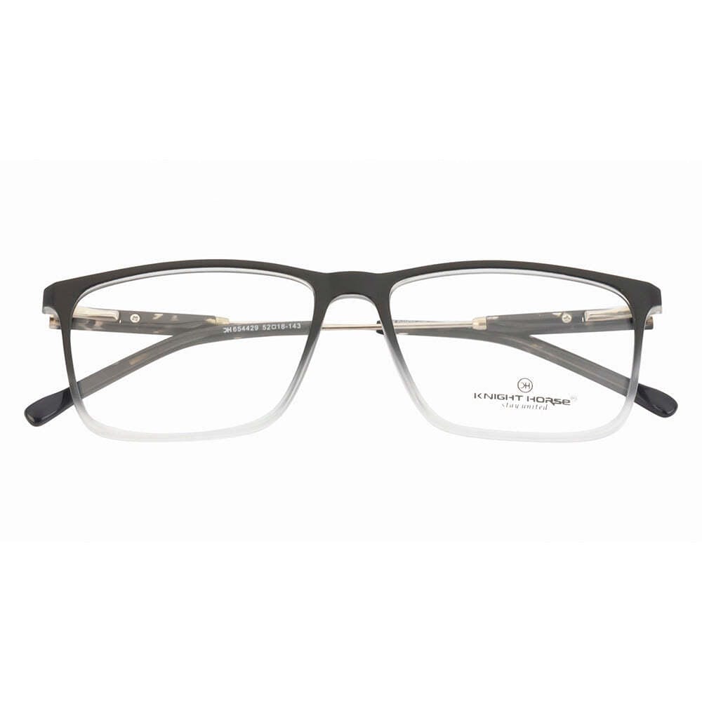 Dual Tone Chic: Half Black & Transparent Matte Designer Eyewear