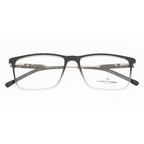 Dual Tone Chic: Half Black & Transparent Matte Designer Eyewear