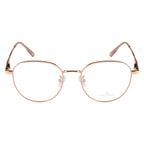 Chic Round Eyewear with Gold and Pink Accent with Flexible Spring Hinges