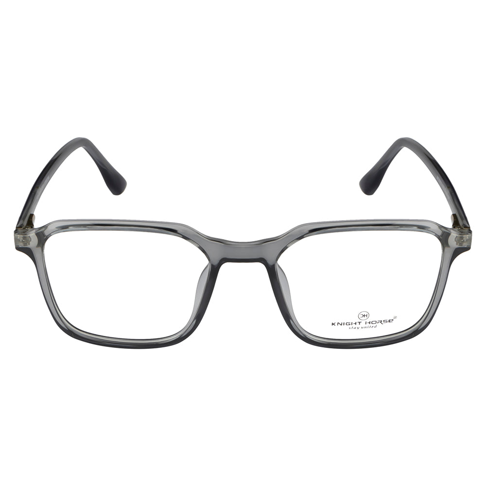 Minimalist Translucent Grey Square Eyewear for Effortless Style
