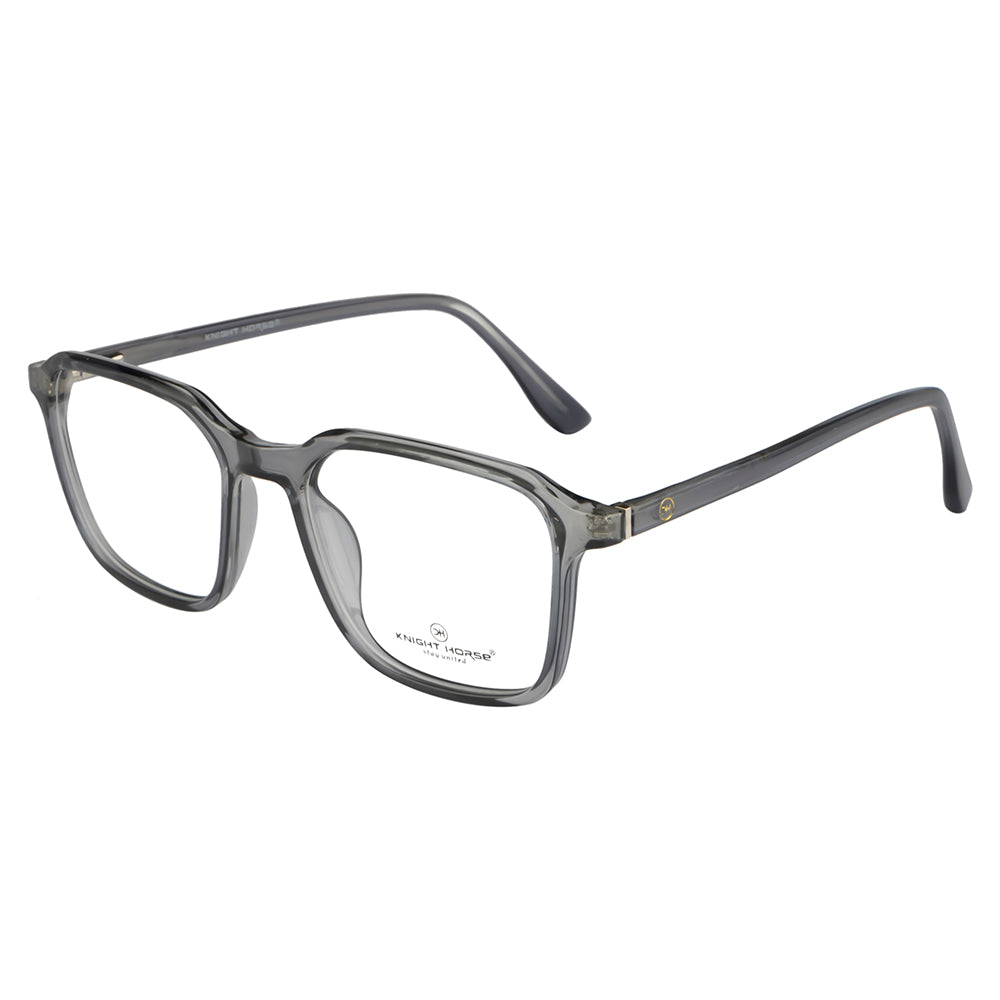 Minimalist Translucent Grey Square Eyewear for Effortless Style