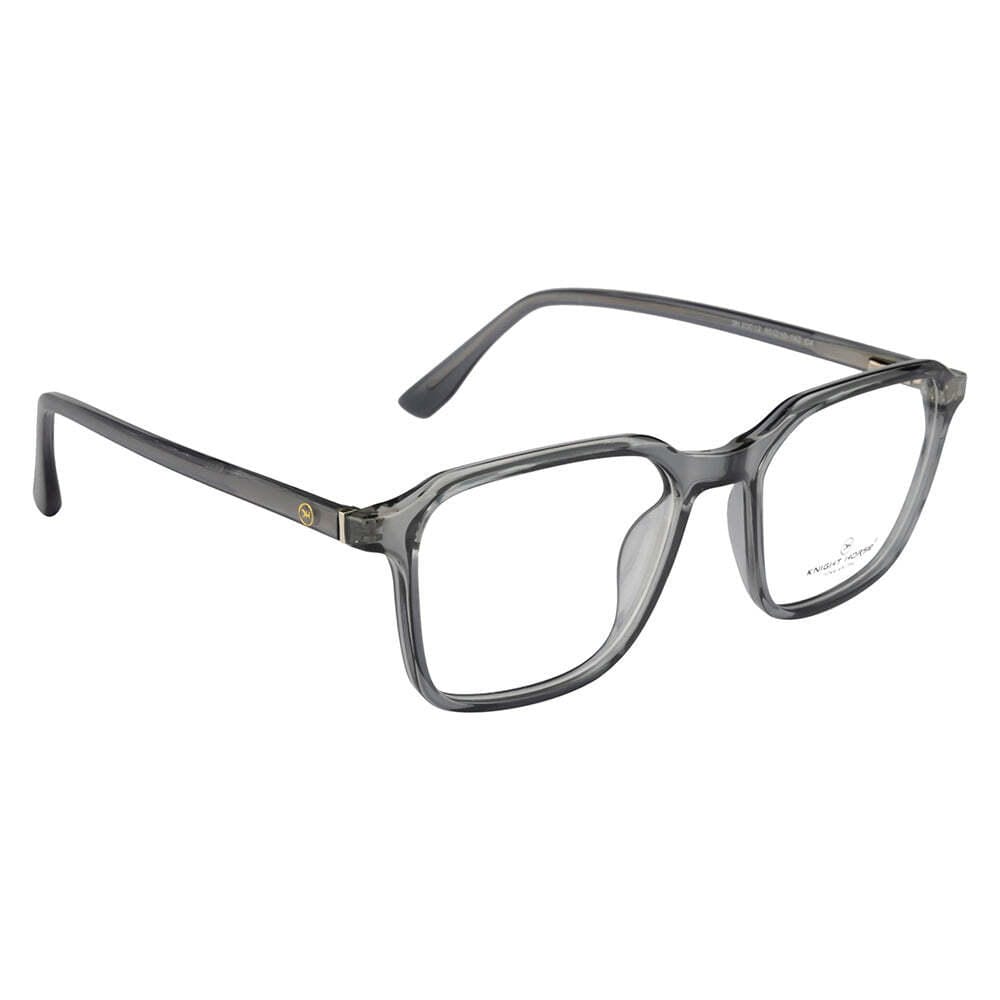 Minimalist Translucent Grey Square Eyewear for Effortless Style
