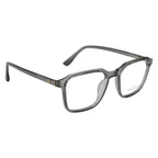 Minimalist Translucent Grey Square Eyewear for Effortless Style