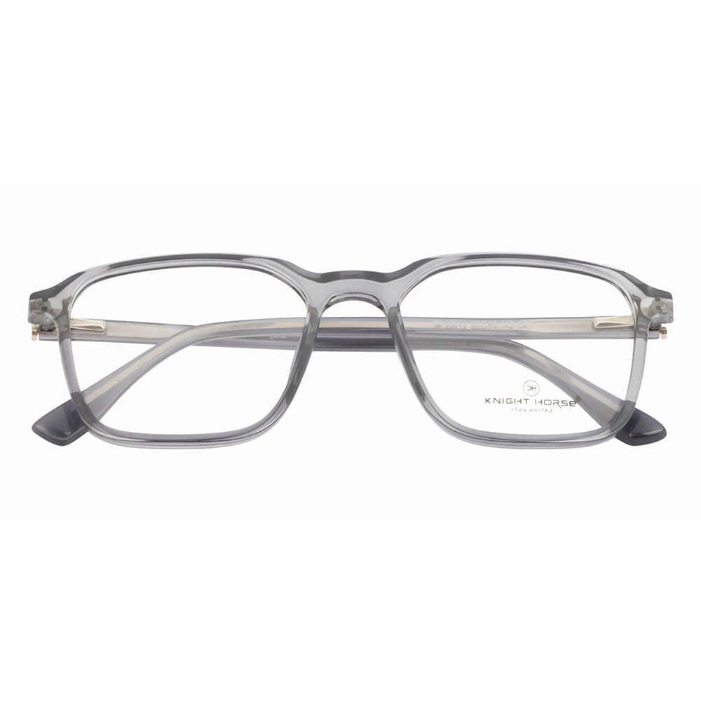 Minimalist Translucent Grey Square Eyewear for Effortless Style