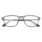 Minimalist Translucent Grey Square Eyewear for Effortless Style