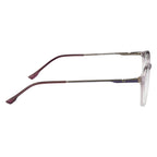 Knight Horse Women's Round Eyewear Frames – Glossy Half Purple & Half Transparent |Stylish & Lightweight