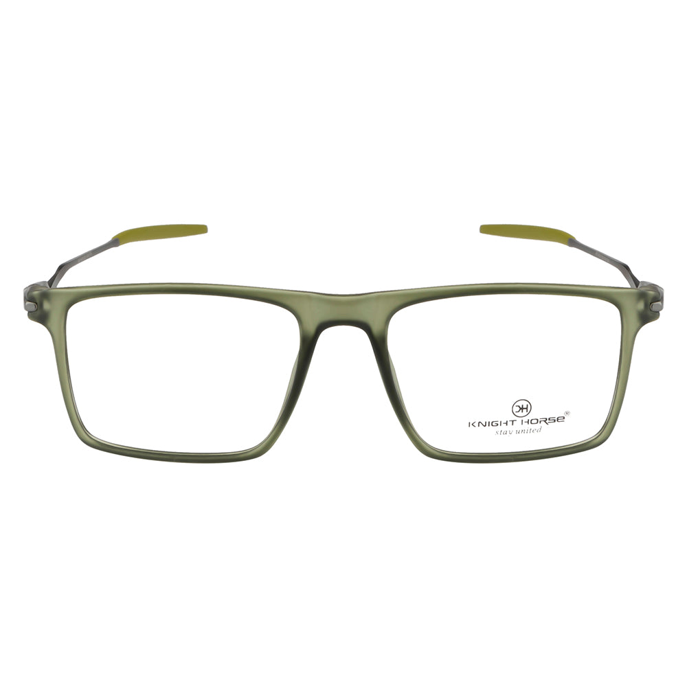 Men's Sports Eyewear | Rectangle | Green Frame | Spring Hinges