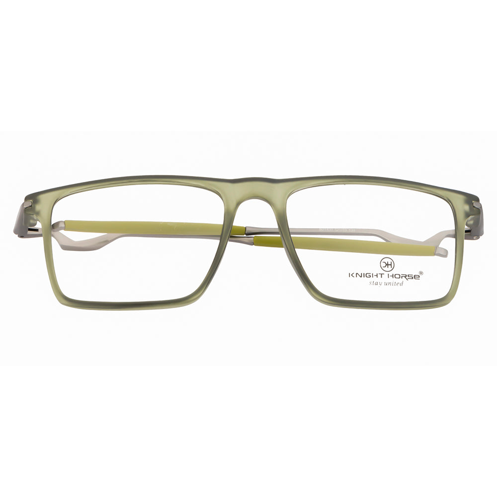 Men's Sports Eyewear | Rectangle | Green Frame | Spring Hinges