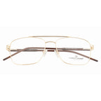 Men's Eyewear Frames – Metal | Gold Side with Brown Accents |Stylish & Durable Opticals