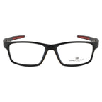 Men's Sports Eyewear Frame | Rectangle | Spring Hinges | Black & Red