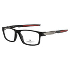 Men's Sports Eyewear Frame | Rectangle | Spring Hinges | Black & Red