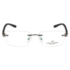 Knight Horse Minimalist Rimless Glasses – Matte Grey | Durable & Lightweight