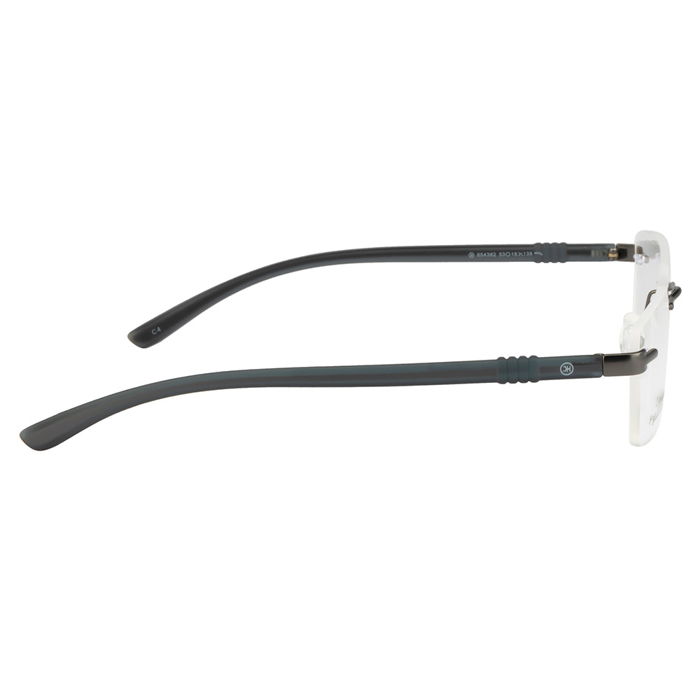 Knight Horse Minimalist Rimless Glasses – Matte Grey | Durable & Lightweight