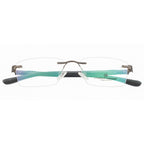 Knight Horse Minimalist Rimless Glasses – Matte Grey | Durable & Lightweight