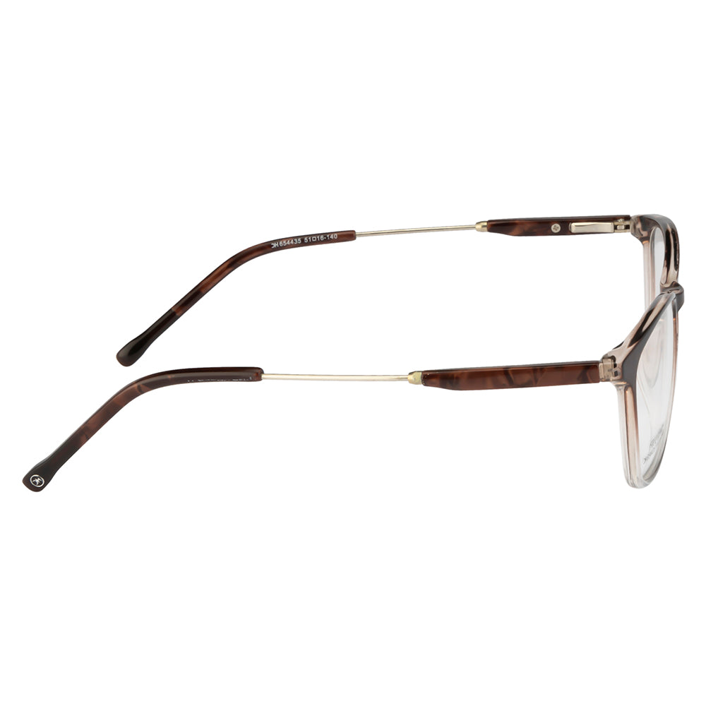 Knight Horse Women's Eyewear Frames – Glossy Half-Brown & Transparent, Lightweight & Stylish