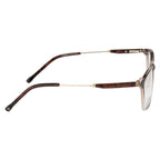 Knight Horse Women's Eyewear Frames – Glossy Half-Brown & Transparent, Lightweight & Stylish