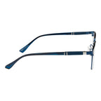 Knight Horse Optical Frames | Sleek Rectangle Shape | Metal Front & TR Arms | Blue & Silver