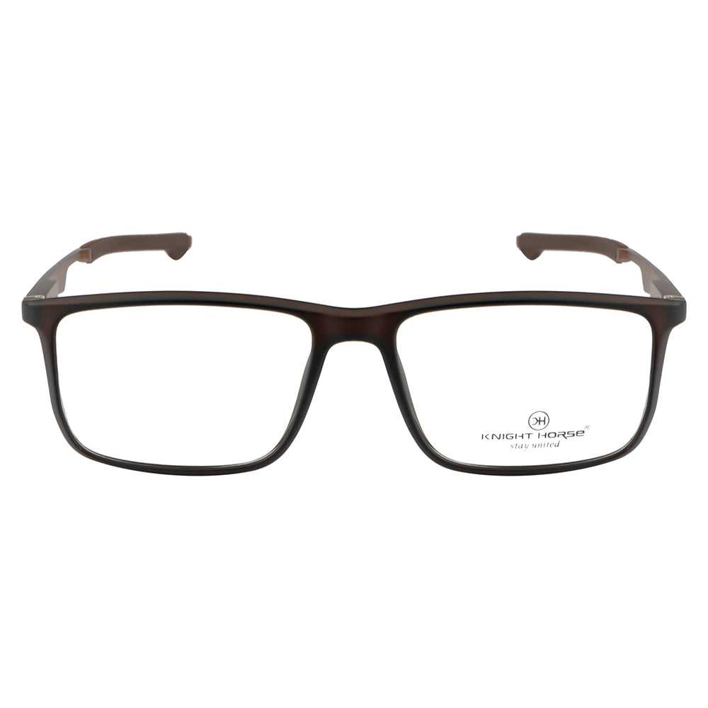 Men's Sports Eyewear Frame | Spring Hinges | Rectangular | Brown