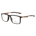 Men's Sports Eyewear Frame | Spring Hinges | Rectangular | Brown