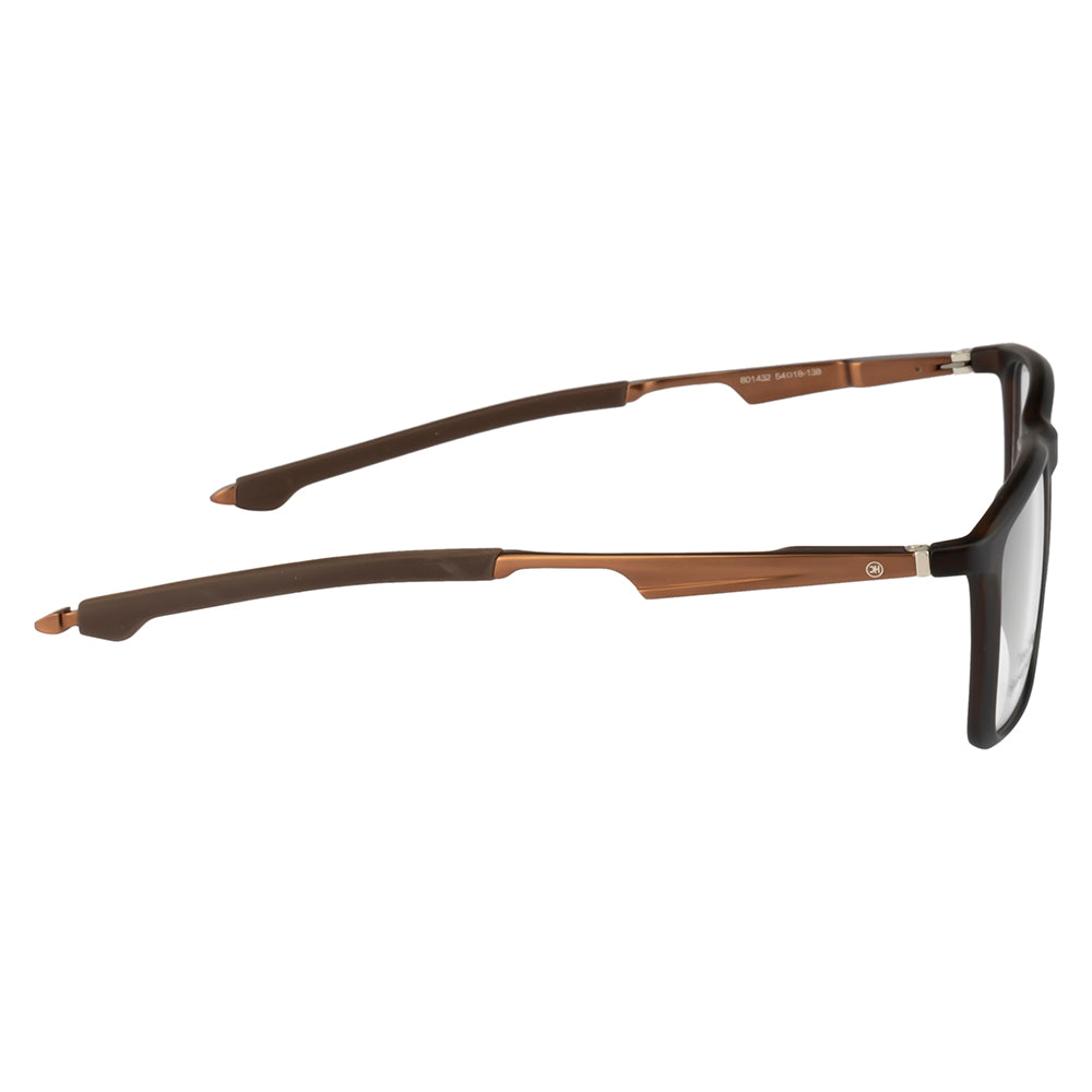 Men's Sports Eyewear Frame | Spring Hinges | Rectangular | Brown