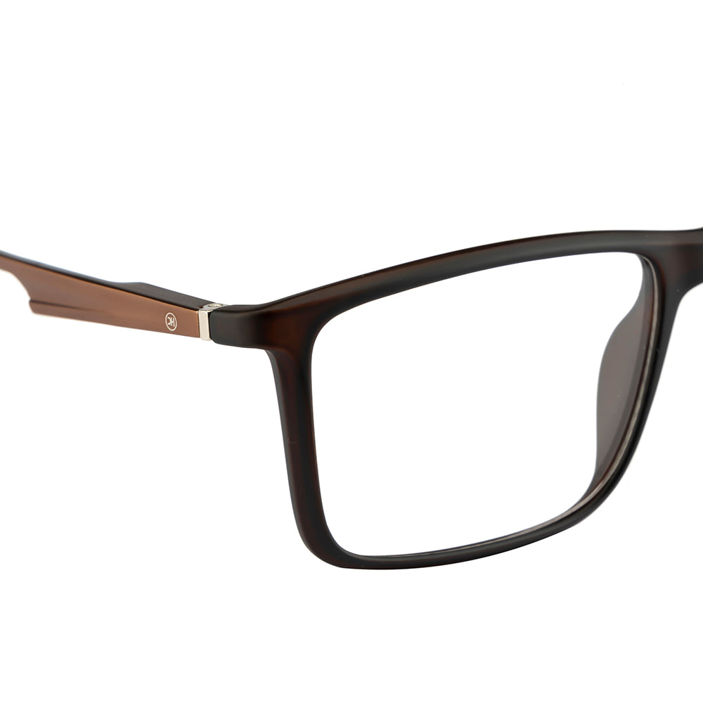 Men's Sports Eyewear Frame | Spring Hinges | Rectangular | Brown