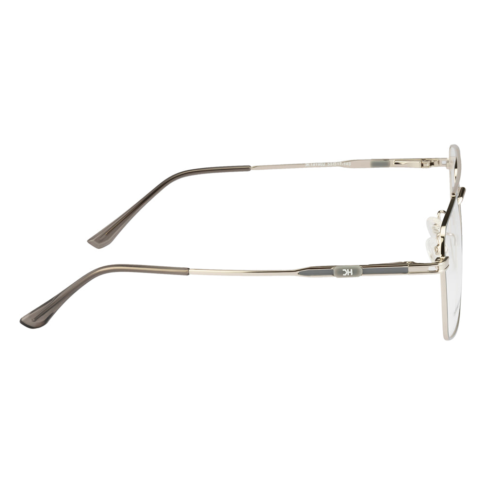 Knight Horse Men's Eyewear Frame – Stylish Square Metal| Double Bar| Silver & Grey