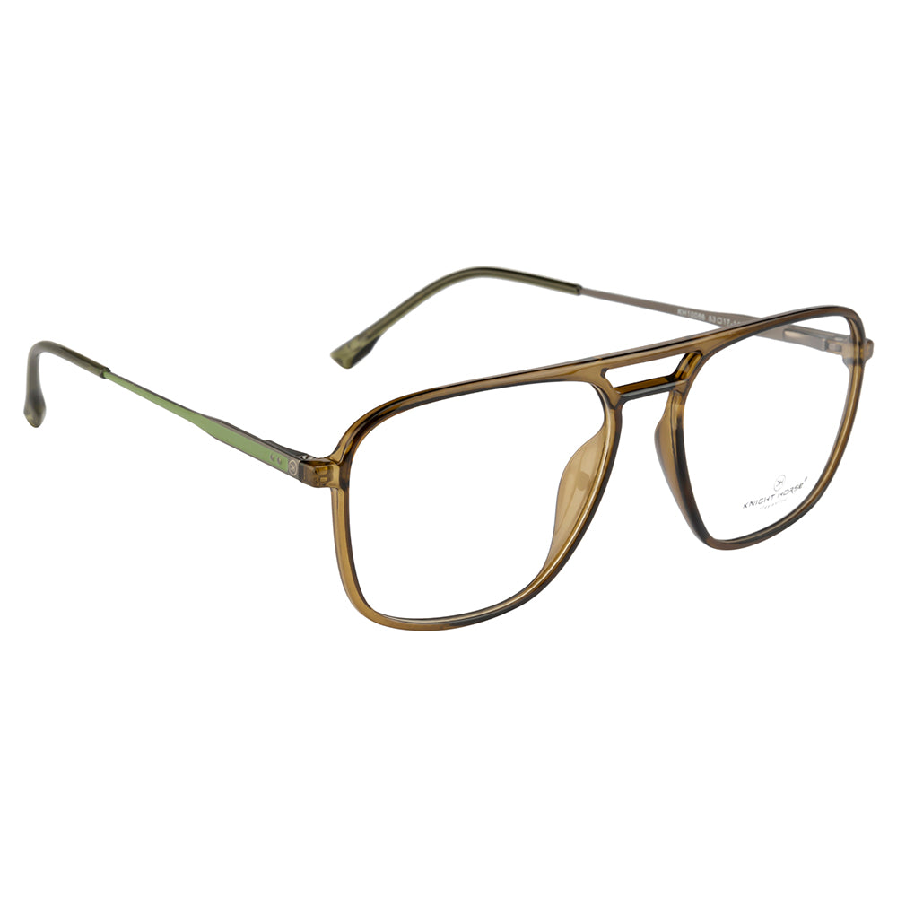 Knight Horse Men's Double-Bar Square Eyewear Frame | Spring Hinges | Stylish & Durable