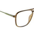 Knight Horse Men's Double-Bar Square Eyewear Frame | Spring Hinges | Stylish & Durable